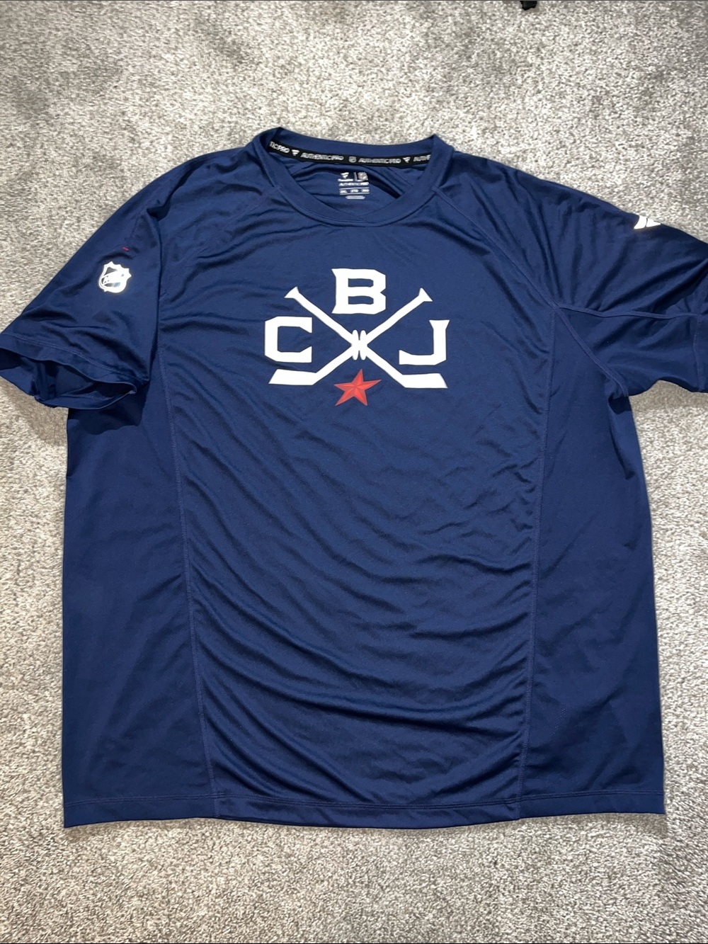 Columbus Blue Jackets Stretch NHL Pro Authentic T Shirt 2XL Men’s classic Fit